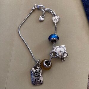 BRIGHTON vintage 2014‎ graduation silver charm bracelet